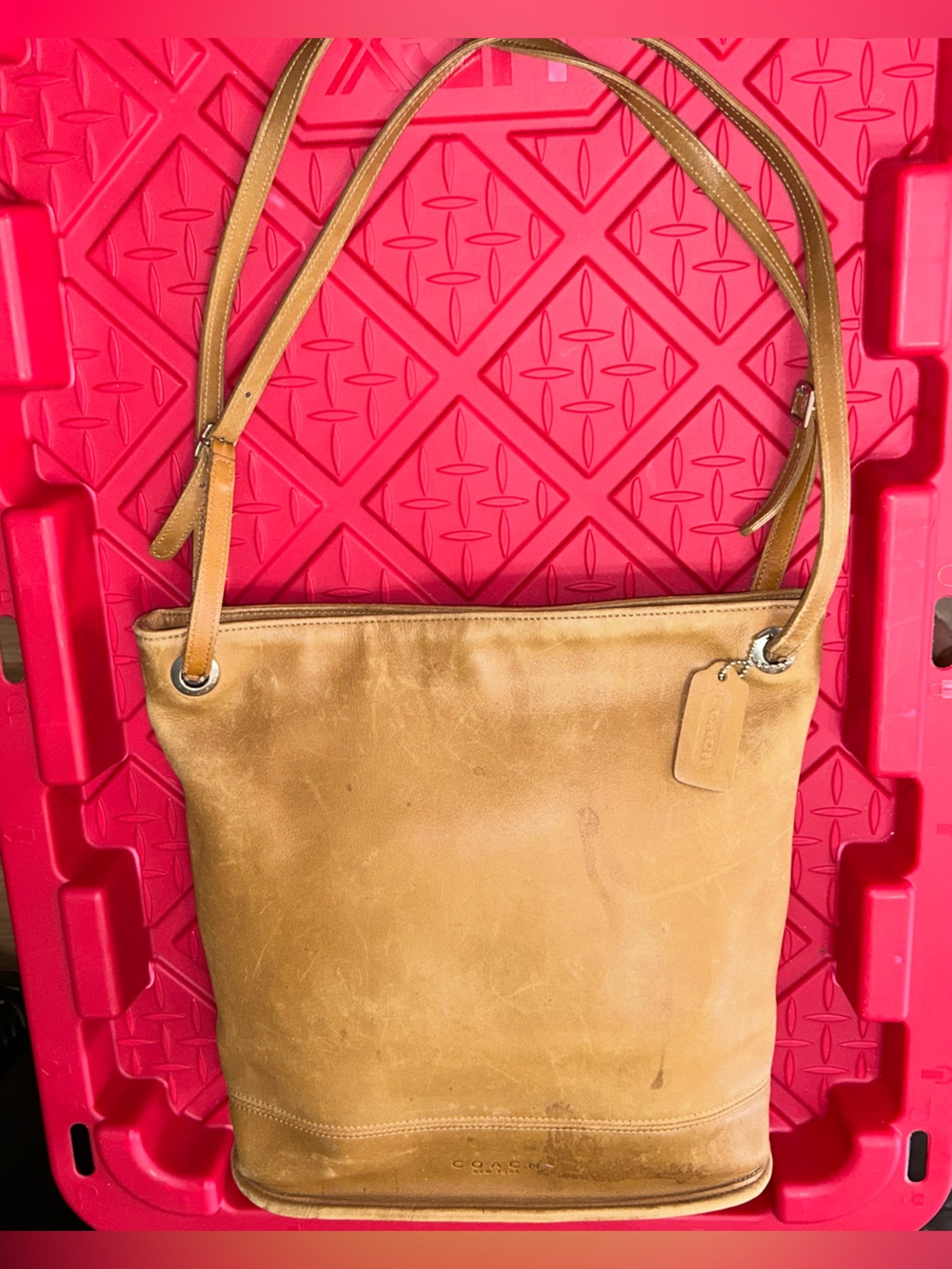 Coach Saddle Tan Leather Shoulder Tote